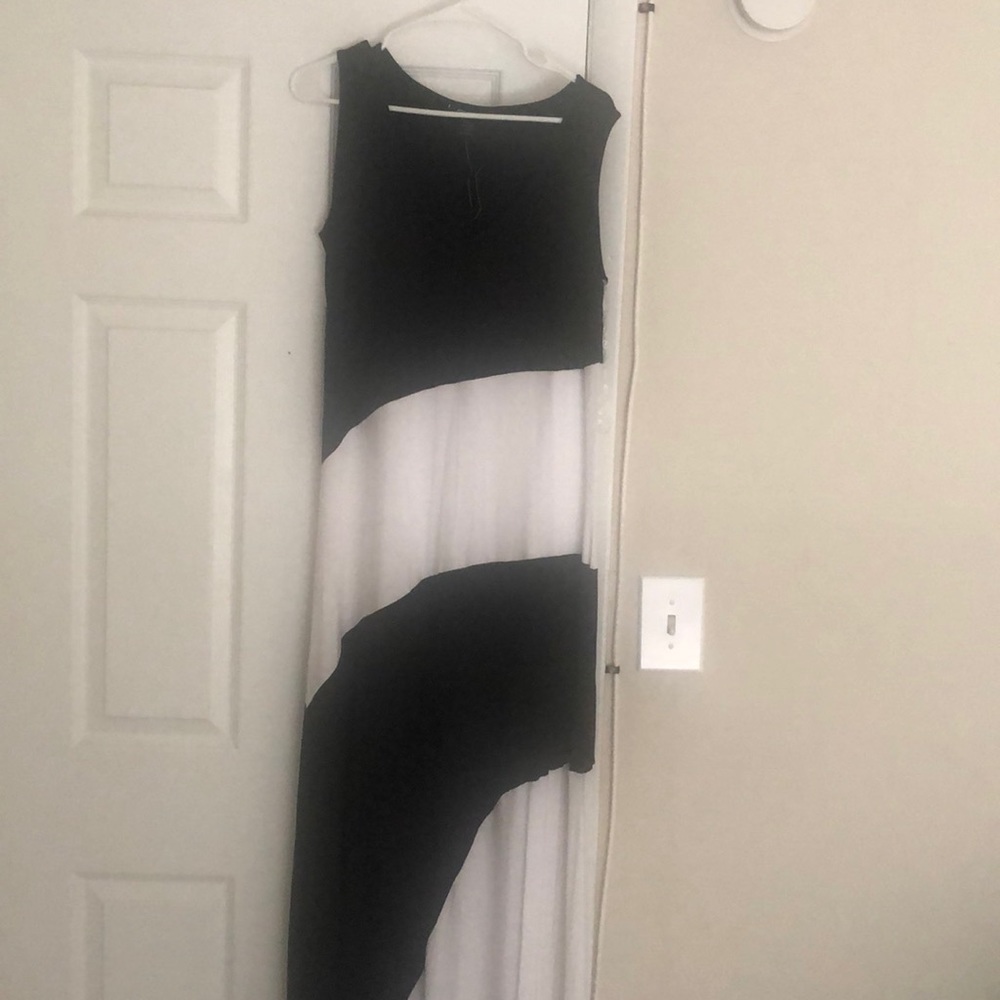 Black and white maxi dress